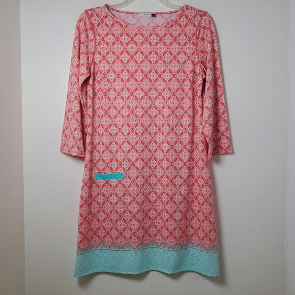 Cabana Life Coral Tides Shift Dress Coastal UPF 50 Swimsuit Coverup Size Large - Picture 13 of 16